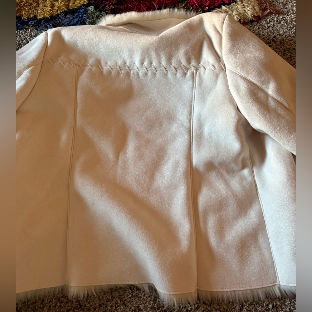 Coldwater Creek Suede And Fur Coat - Picture 5 of 5